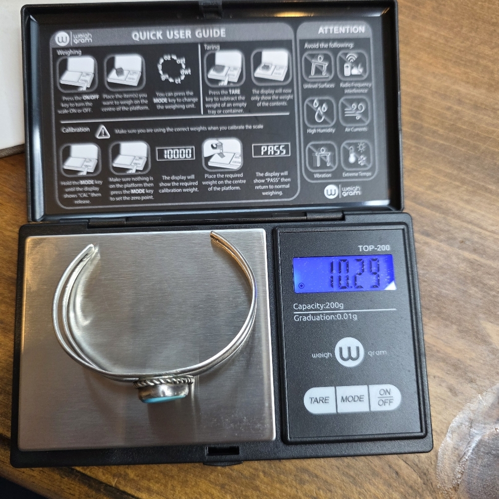 Turqouise Sterling Silver Cuff - Picture 4 of 4